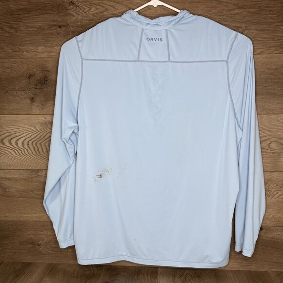 Orvis Dricast Quarter Zip Pullover Long Sleeve Shirt XX Large Light Blue - Picture 7 of 11